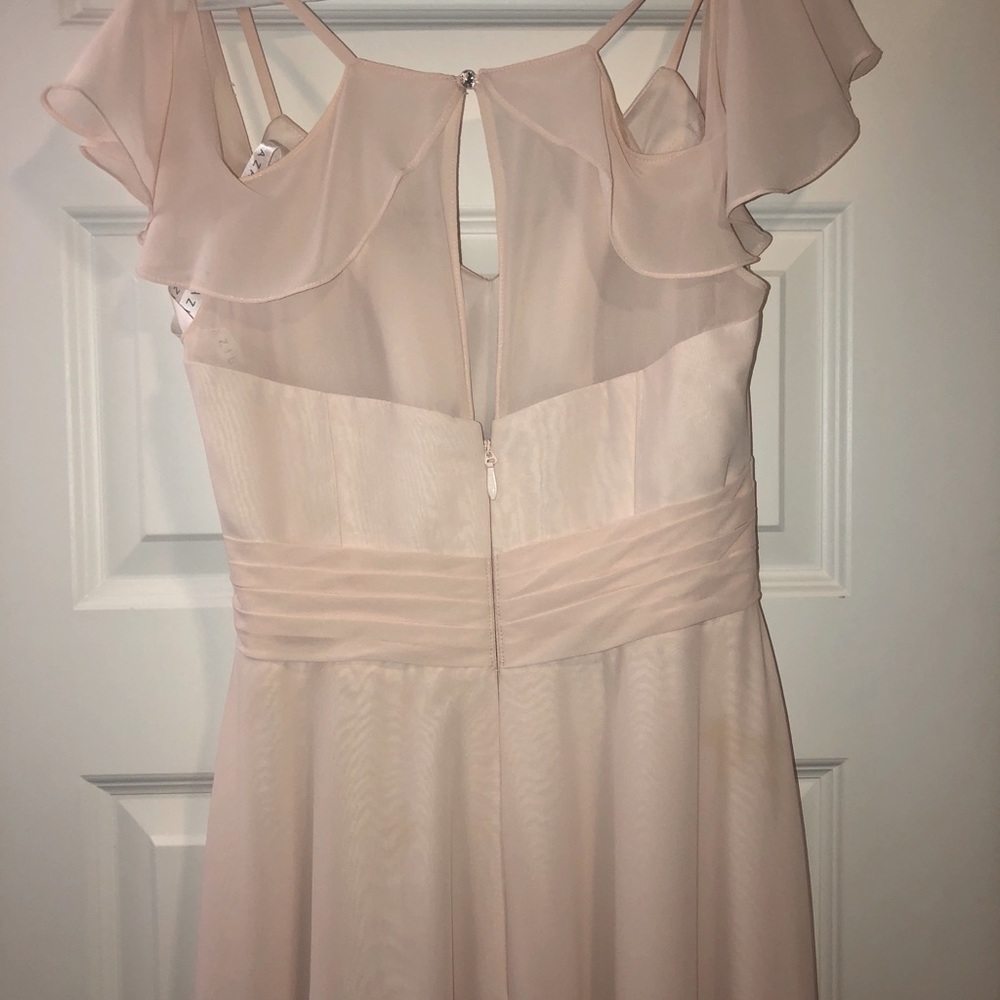Azazie blush bridesmaid dress